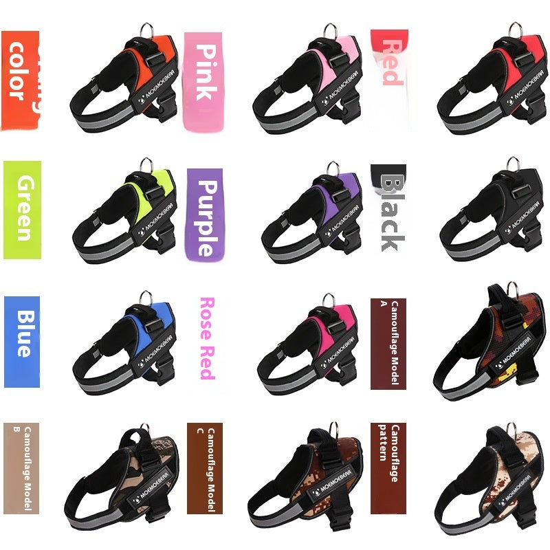 KFX-2402109 Durable Oxford Cloth Pet Dog Chest Strap in Various Colors