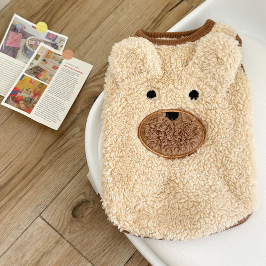 KFX-2403389 Fleece-lined Winter Dog Apparel – Warm Cute Clothes for Small to Larger Breeds