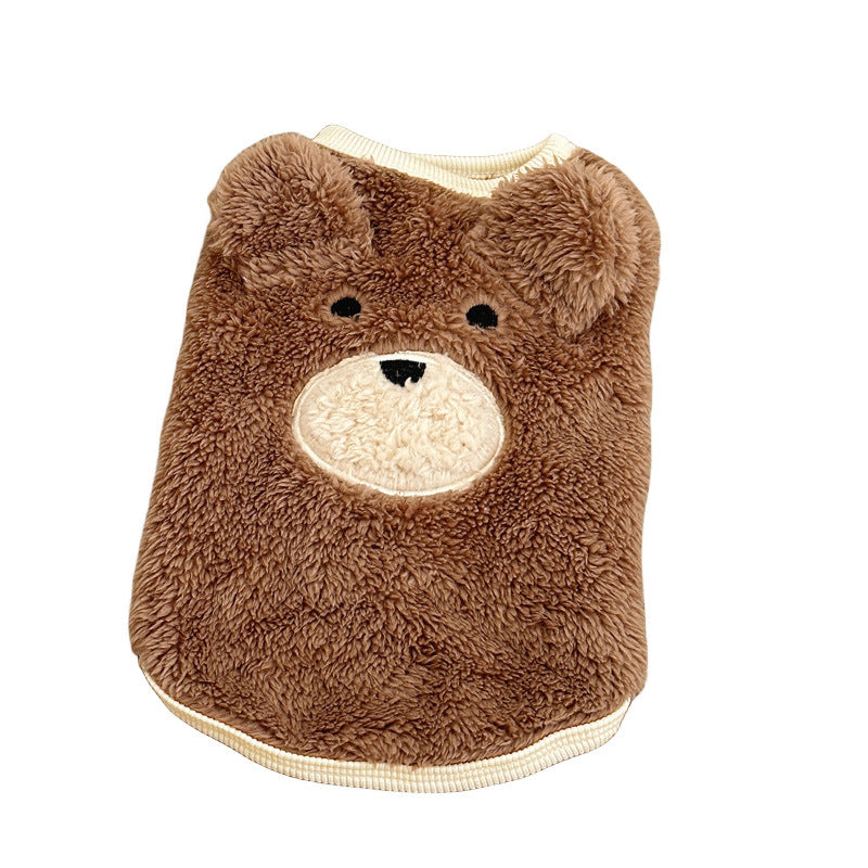 KFX-2403389 Fleece-lined Winter Dog Apparel – Warm Cute Clothes for Small to Larger Breeds