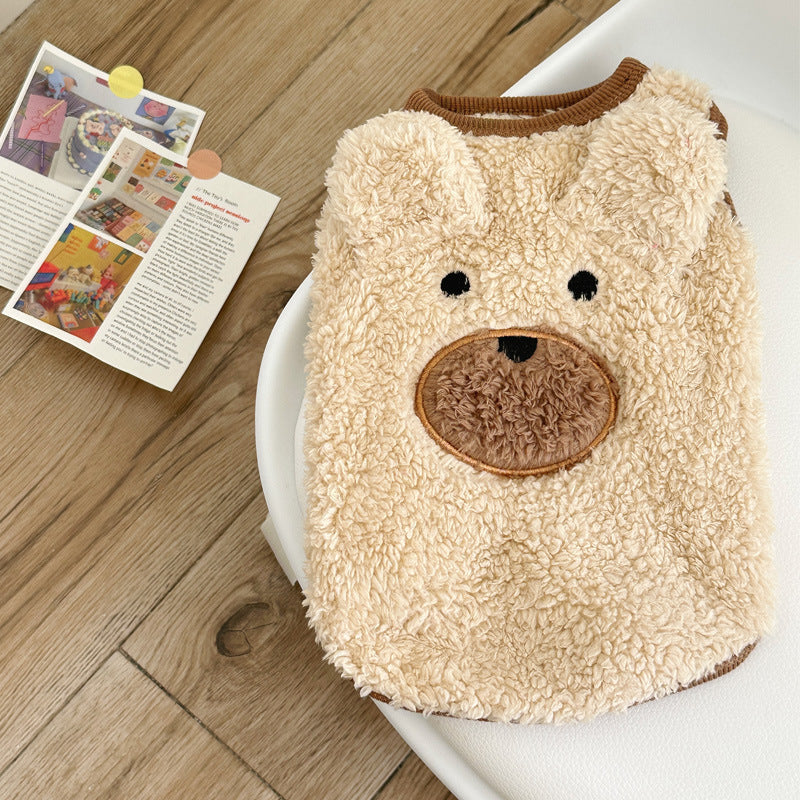 KFX-2403389 Fleece-lined Winter Dog Apparel – Warm Cute Clothes for Small to Larger Breeds