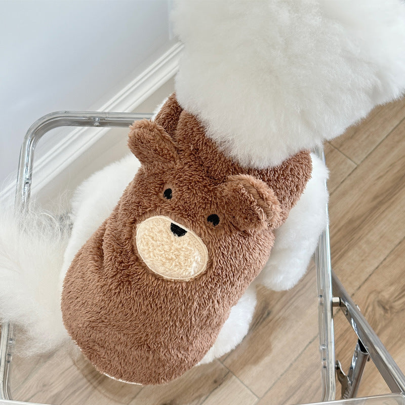 KFX-2403389 Fleece-lined Winter Dog Apparel – Warm Cute Clothes for Small to Larger Breeds