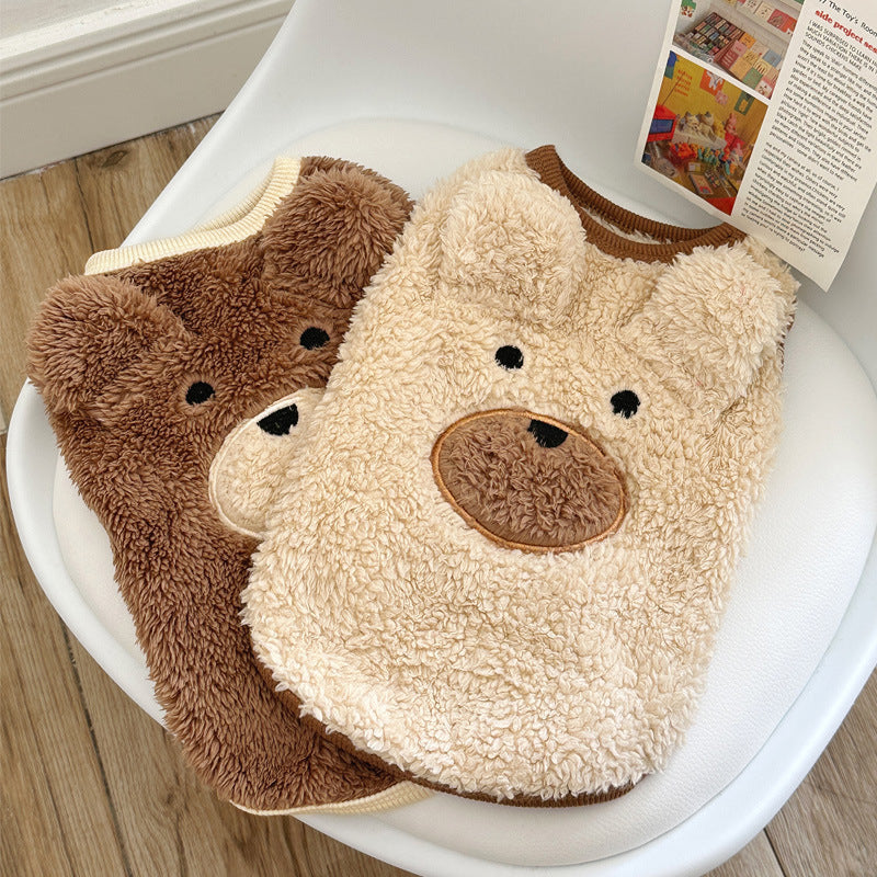 KFX-2403389 Fleece-lined Winter Dog Apparel – Warm Cute Clothes for Small to Larger Breeds