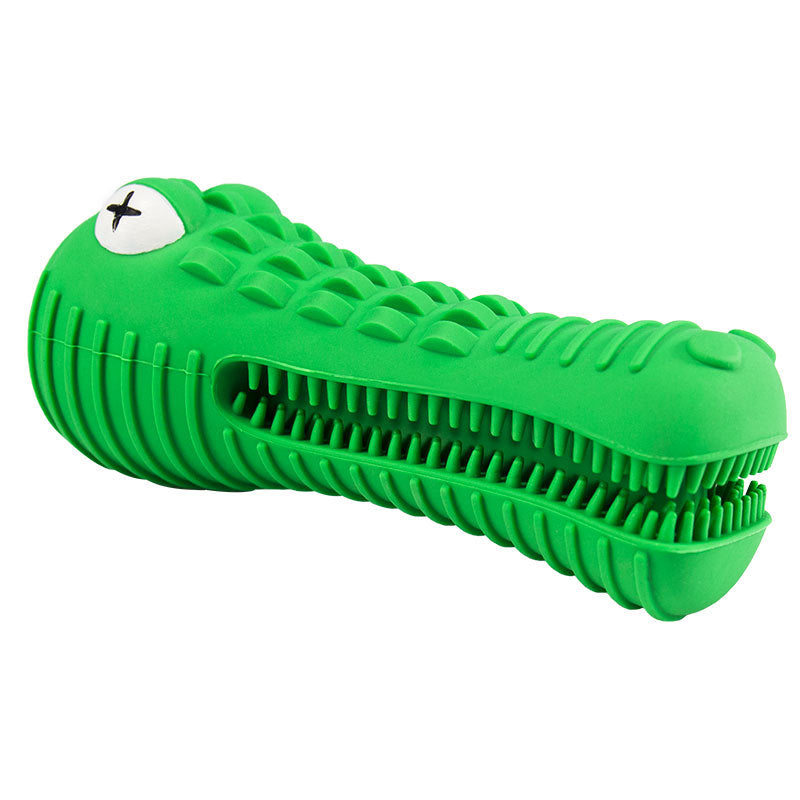 KFX-2403645 Durable Dog Toy for Teeth Cleaning and Play - Crocodile Molar Rod, Food Grade Rubber