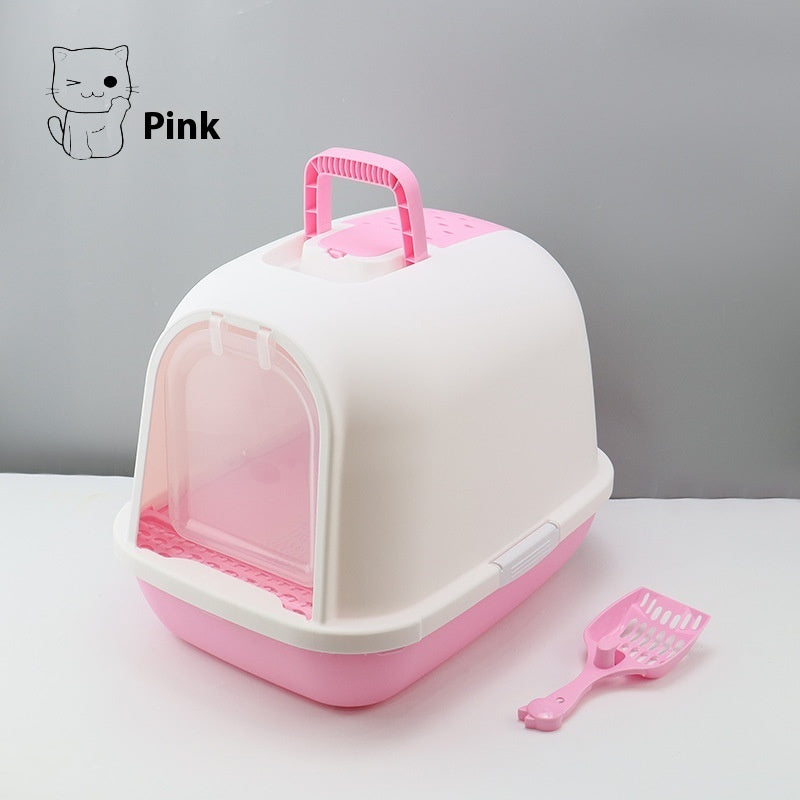 KFX-2404285 Enclosed Cat Litter Box with Drawer, Splash-proof & Deodorizing Design, Available in Multiple Colors