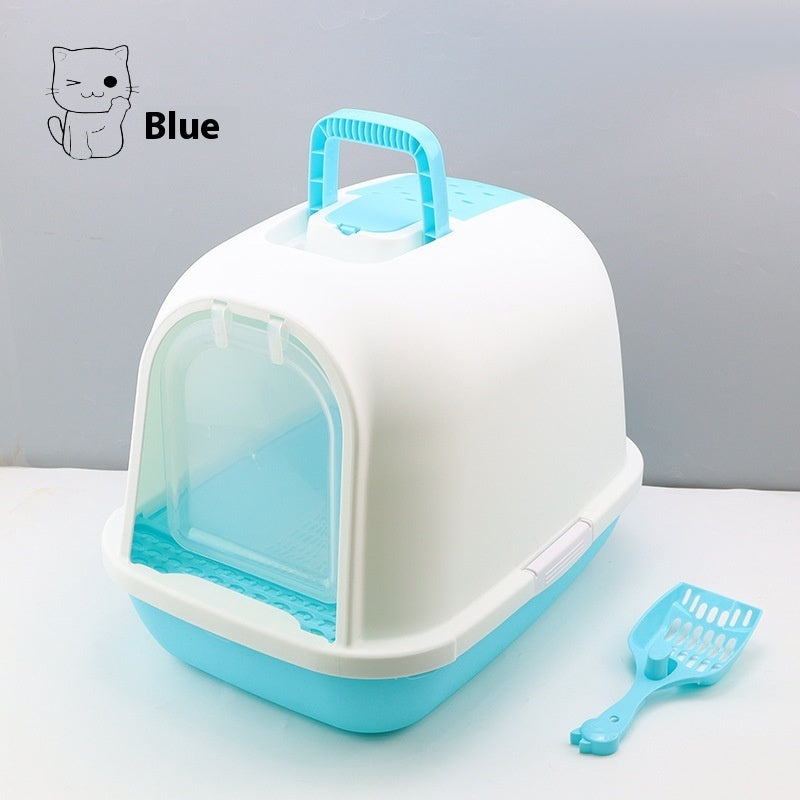 KFX-2404285 Enclosed Cat Litter Box with Drawer, Splash-proof & Deodorizing Design, Available in Multiple Colors