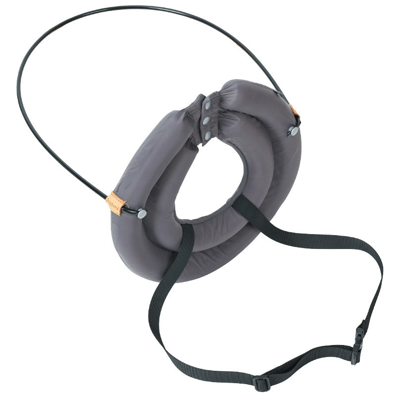 KFX-2404797 Gray Monochrome Anticollision Coil Ring Pet Collar for All Seasons