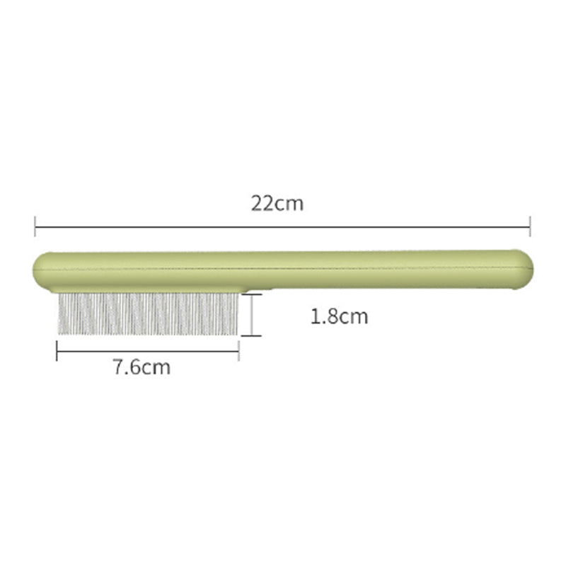 KFX-2406077 Stainless Steel Pet Comb with Rounded Teeth for Effective Hair Removal and Flea Treatment for Cats and Dogs