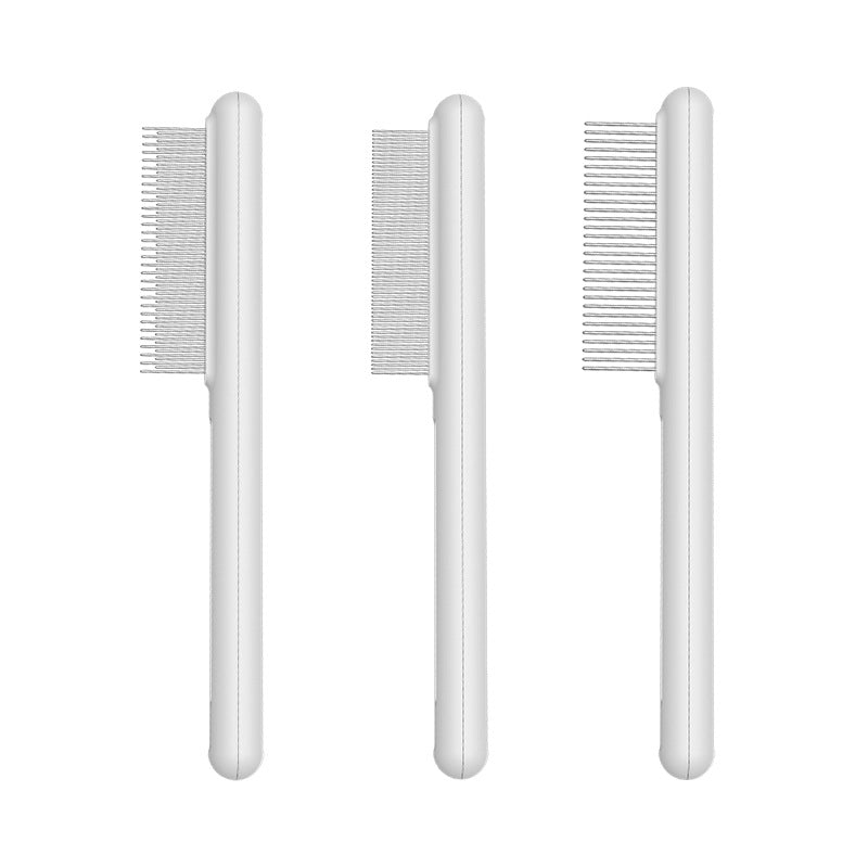 KFX-2406077 Stainless Steel Pet Comb with Rounded Teeth for Effective Hair Removal and Flea Treatment for Cats and Dogs