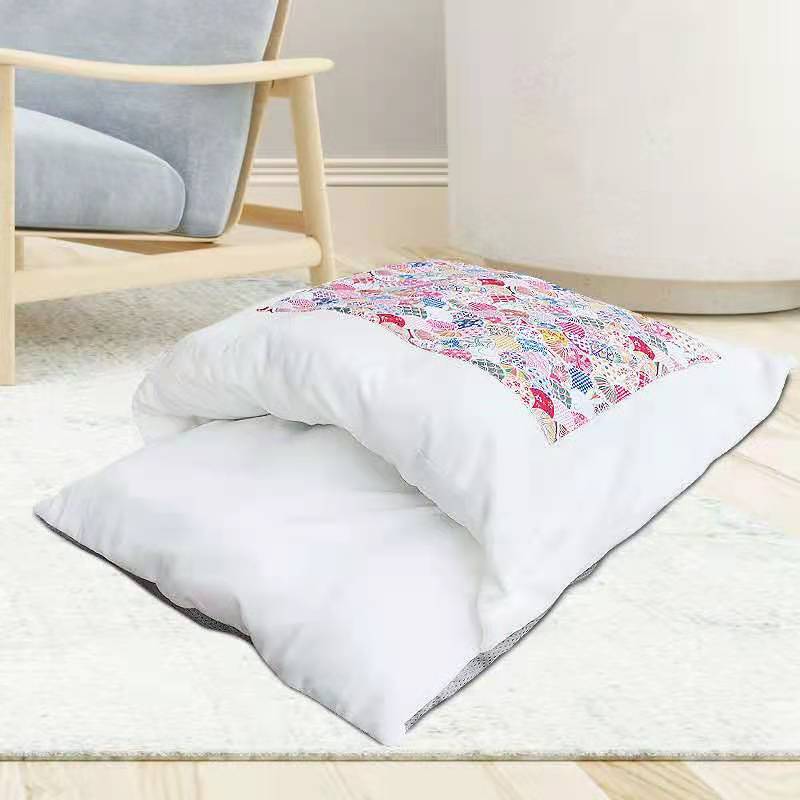 KFX-2408637 Warm Cat Sleeping Bag with Removable Cover - Semi-Closed Pet Nest for Autumn and Winter