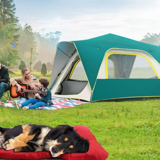 KFX-2410429 Waterproof Oxford Cloth Pet Kennel Mat in Blue, Red, and Grey - Durable Dog Bedding
