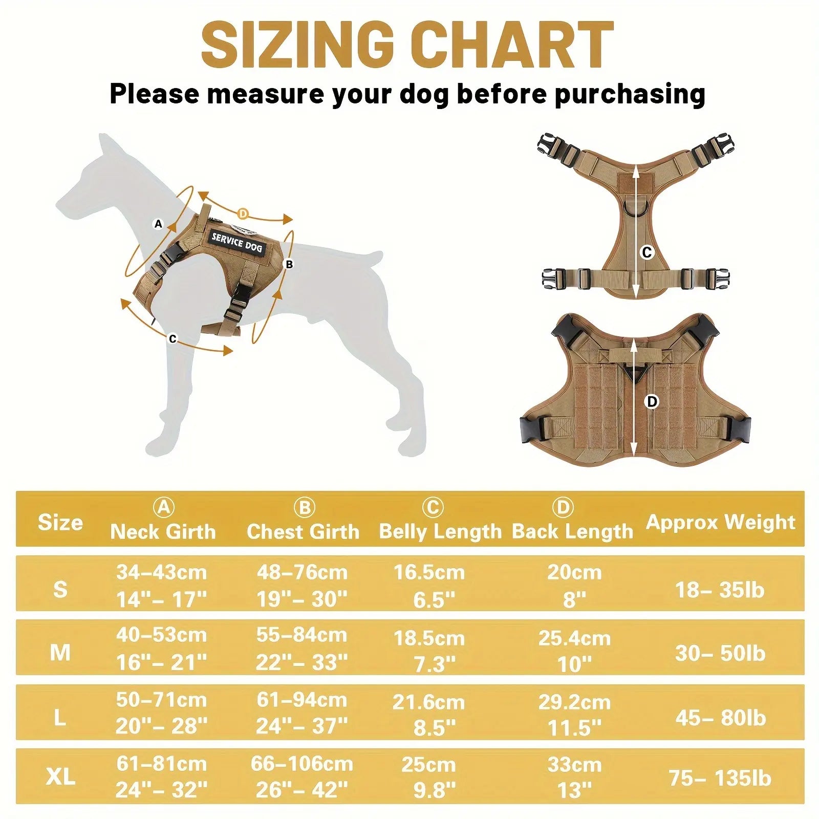 KFX-2413629 Adjustable Reflective Tactical Pet Harness Vest for Small to Large Dogs