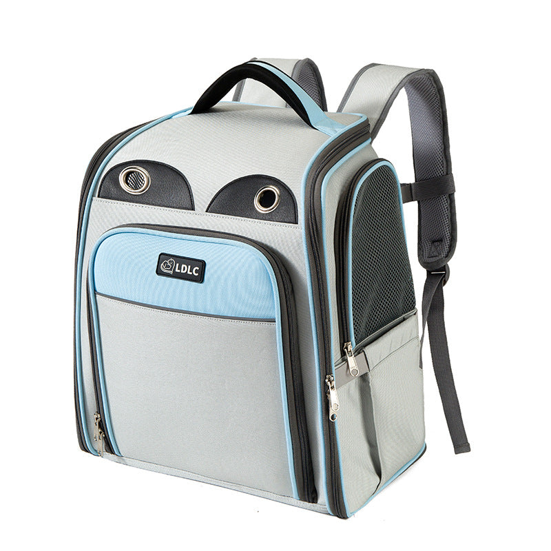KFX-2416573 Expandable and Portable Pet Backpack with Breathable Fabric and Interactive Window