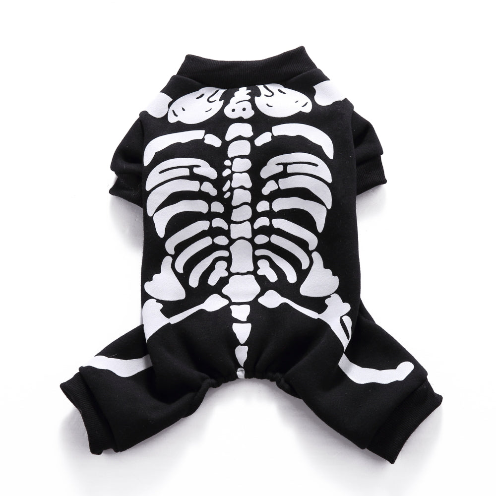 KFX-2418493 Funny Skeleton Frame Dog Clothes - Polyester Apparel for All Pets