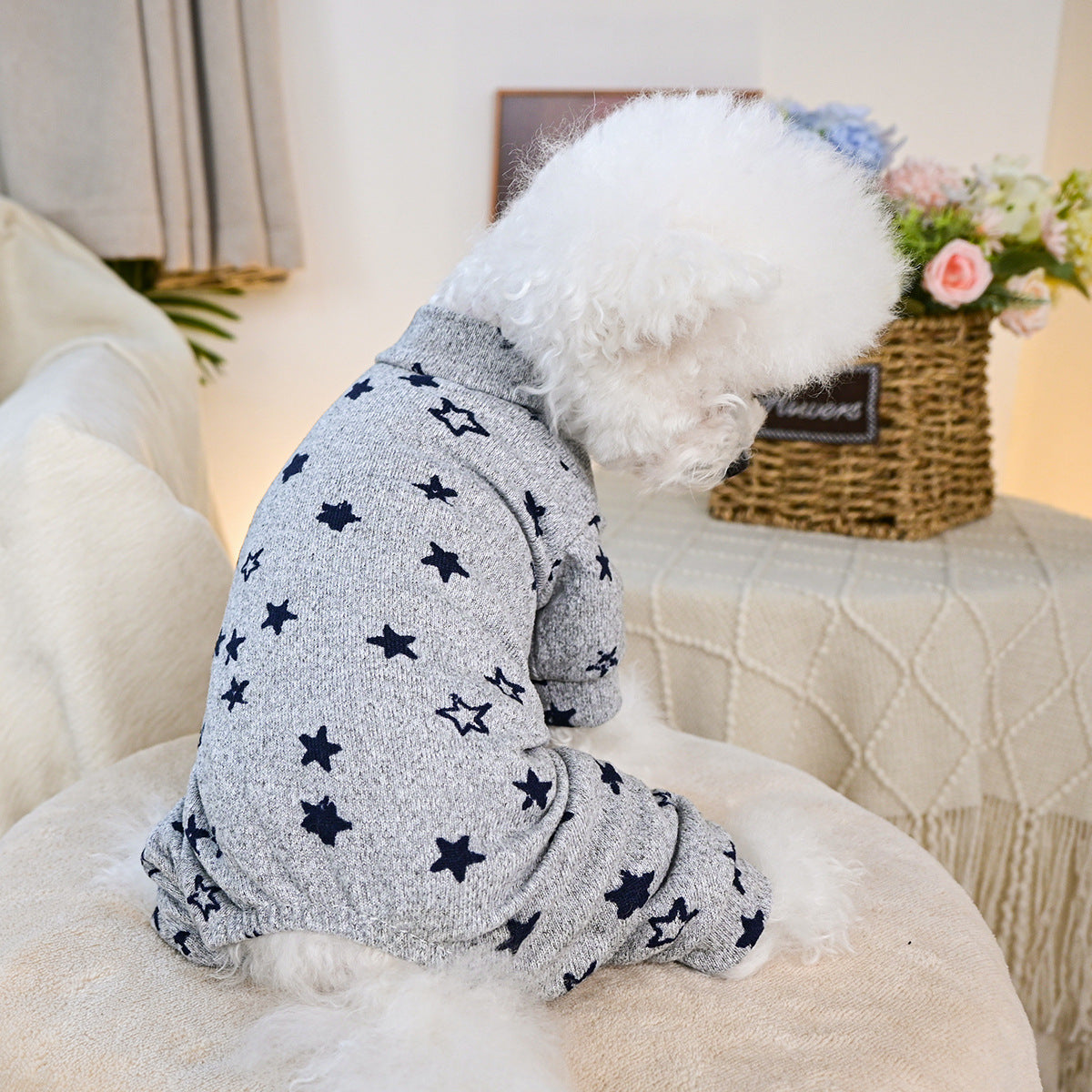 KFX-2419901 Belly-Wrap Four-Legged Outfit in Various Colors and Patterns for Pets