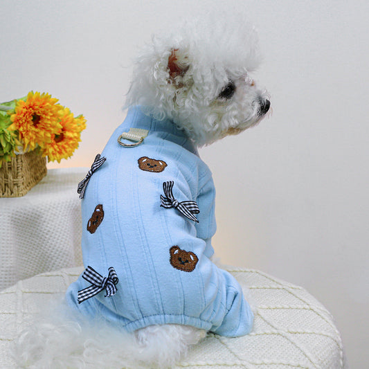 KFX-2419901 Belly-Wrap Four-Legged Outfit in Various Colors and Patterns for Pets