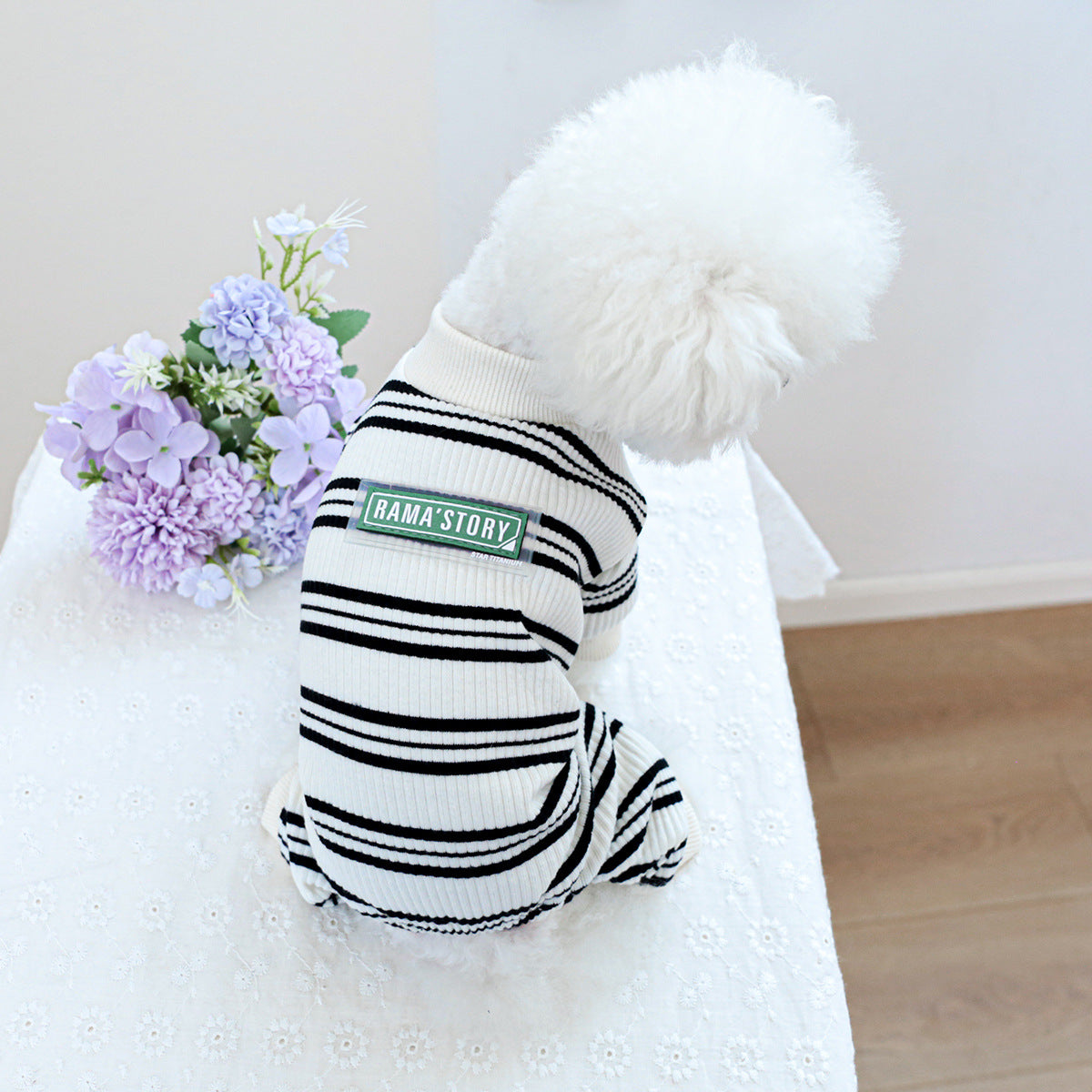 KFX-2419901 Belly-Wrap Four-Legged Outfit in Various Colors and Patterns for Pets