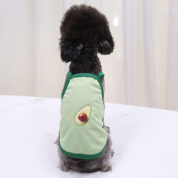 KFX-2420669 Breathable Mesh Avocado Vest for Pets - Lightweight Polyester Fabric