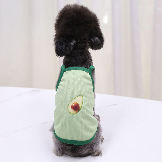 KFX-2420669 Breathable Mesh Avocado Vest for Pets - Lightweight Polyester Fabric