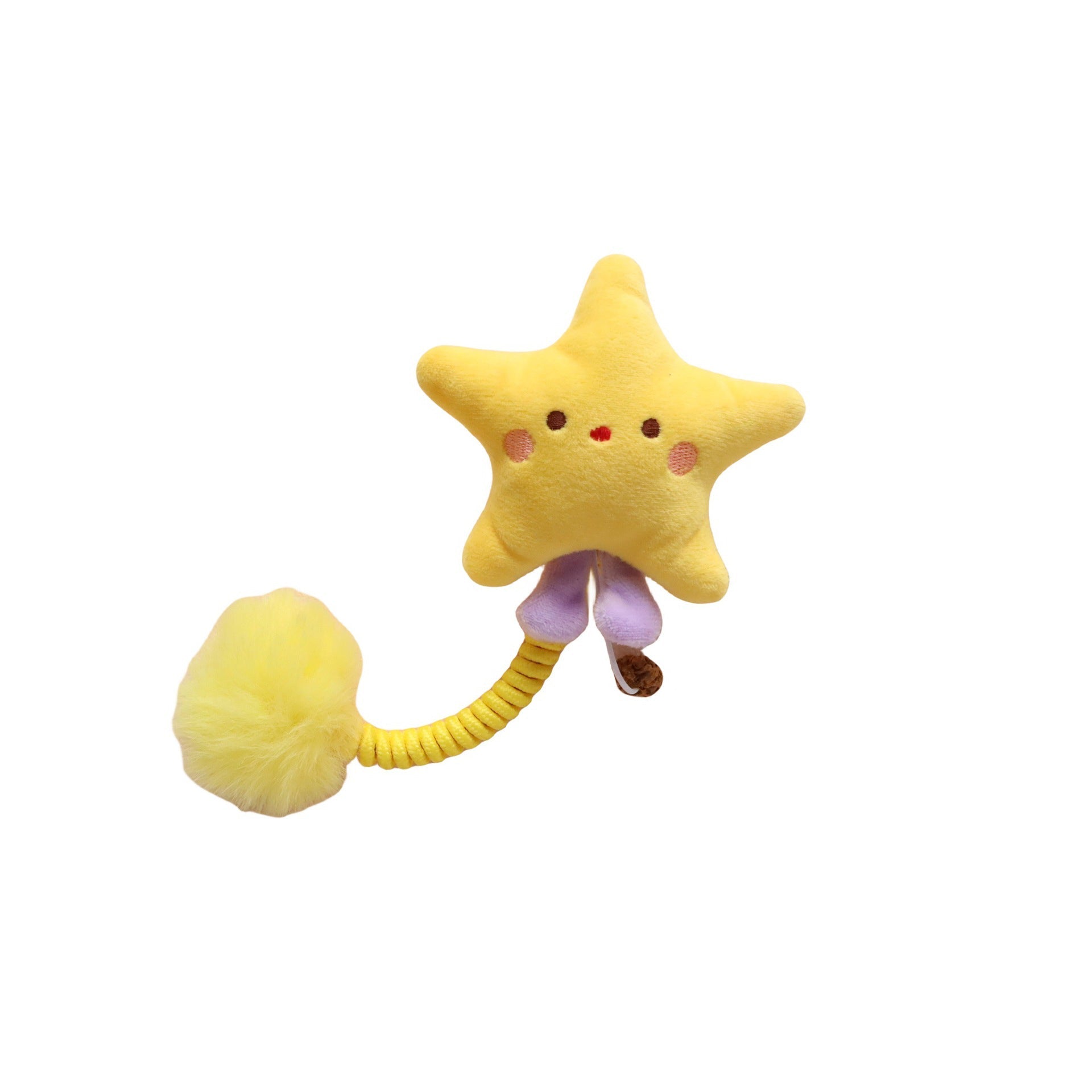 KFX-2421565 Interactive Cat Teething Toys with Silvervine Fruit and Plush Spring Fuzzy Ball for Indoor Kittens