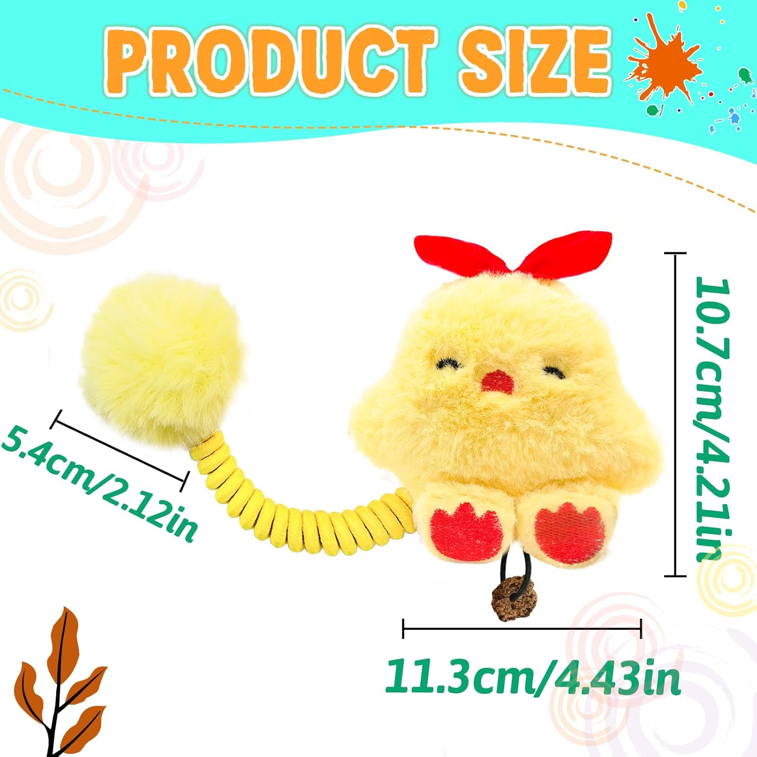 KFX-2421565 Interactive Cat Teething Toys with Silvervine Fruit and Plush Spring Fuzzy Ball for Indoor Kittens