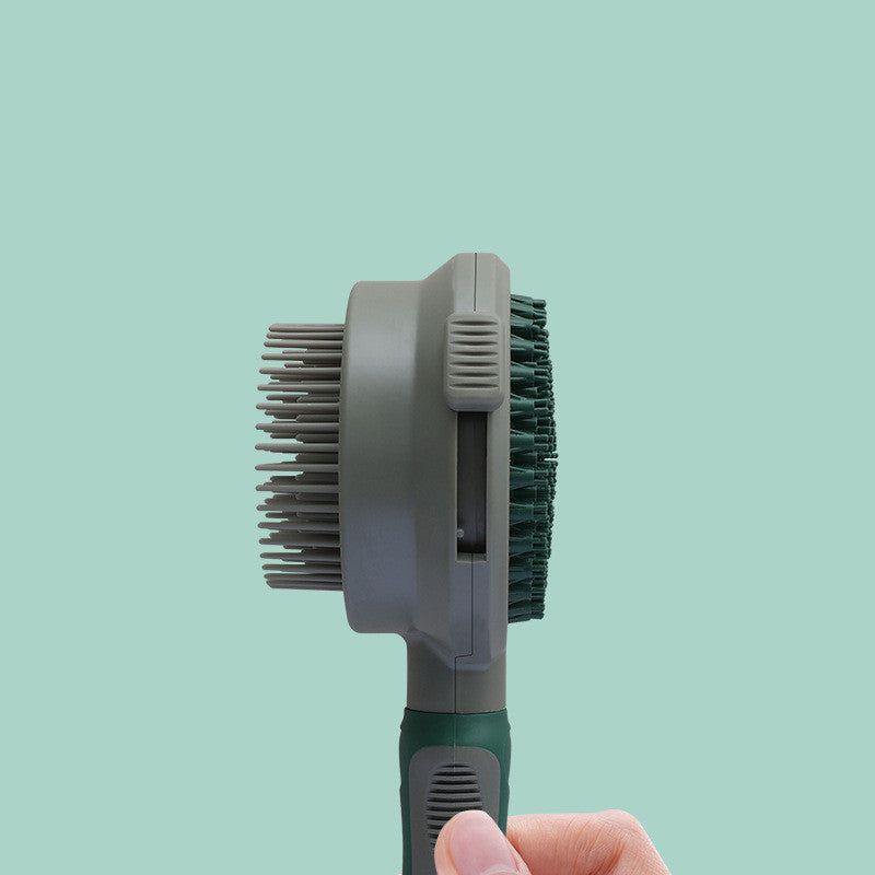 KFX-2421949 Double-Sided Self-Cleaning Slicker Brush for Cat Hair Removal and Massage