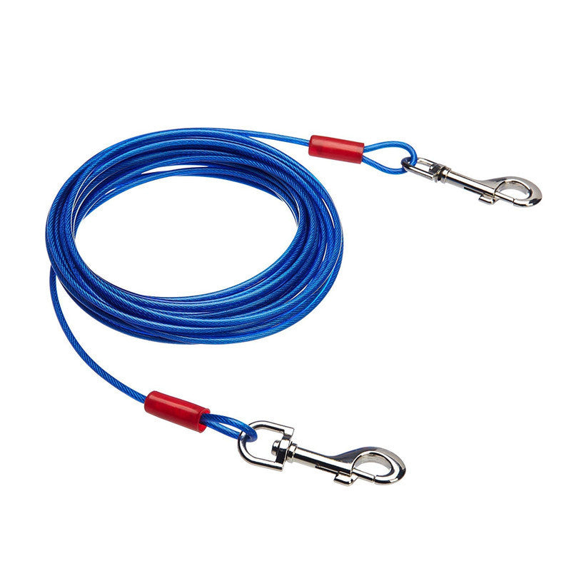 KFX-2423869 Double Hook Wire Rope Dog Leash in Various Colors and Durable Materials
