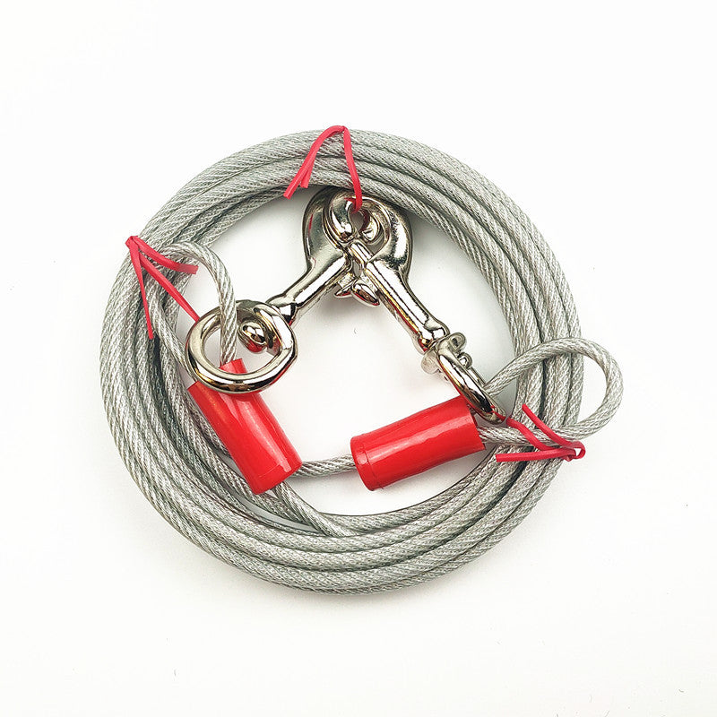 KFX-2423869 Double Hook Wire Rope Dog Leash in Various Colors and Durable Materials