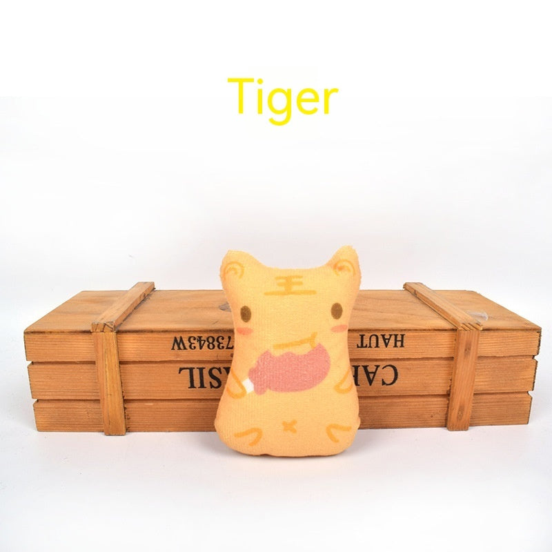 KFX-2424893 Interactive Plush Cat Toy with Catnip – Assorted Animal Designs