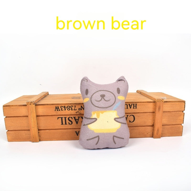 KFX-2424893 Interactive Plush Cat Toy with Catnip – Assorted Animal Designs