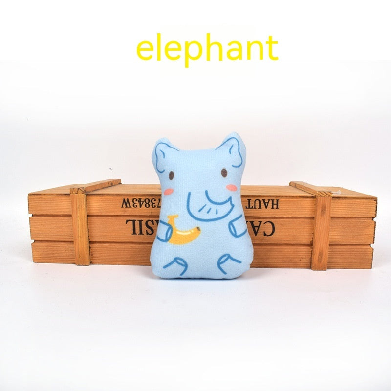 KFX-2424893 Interactive Plush Cat Toy with Catnip – Assorted Animal Designs