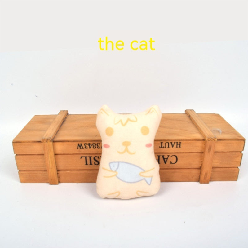 KFX-2424893 Interactive Plush Cat Toy with Catnip – Assorted Animal Designs