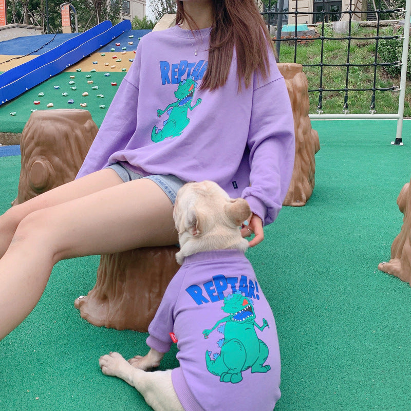 KFX-2425149 Matching Cotton Cartoon Print Pet Parent-Child Outfits in Various Colors