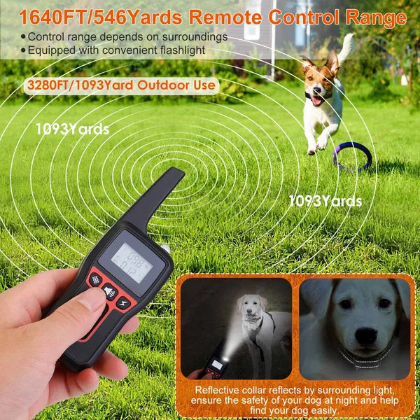 KFX-2425533 Waterproof Dog Training Collar with Beep, Vibration, and Electric Shock Features