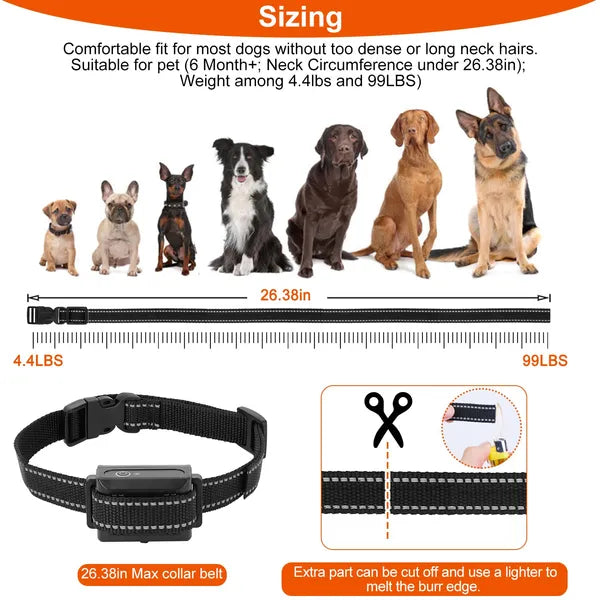 KFX-2425533 Waterproof Dog Training Collar with Beep, Vibration, and Electric Shock Features