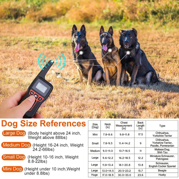 KFX-2425533 Waterproof Dog Training Collar with Beep, Vibration, and Electric Shock Features