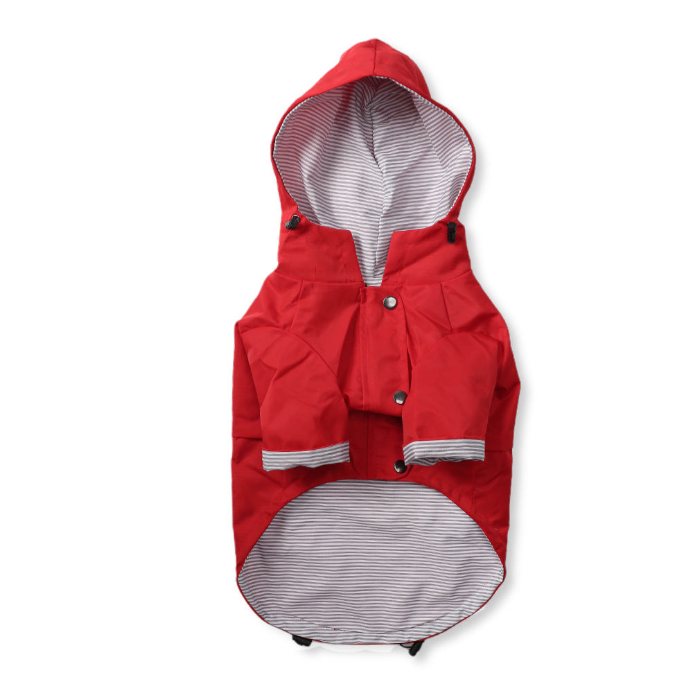 KFX-2427453 Windproof and Rainproof Pet Jacket in Yellow, Casual Style, Made of Polyester and Cotton