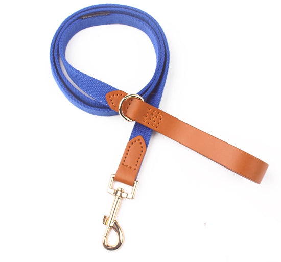 KFX-2427837 Canvas Rope Collar with Leather Stitching in Various Colors and Sizes