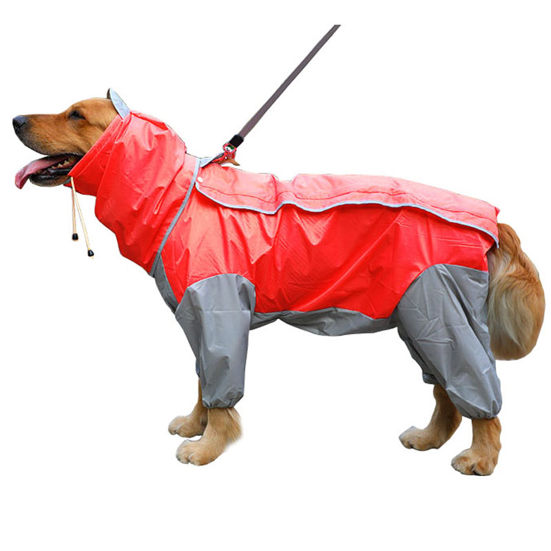 KFX-2428221 All-Weather Four-Legged Pet Raincoat for Small to Large Dogs