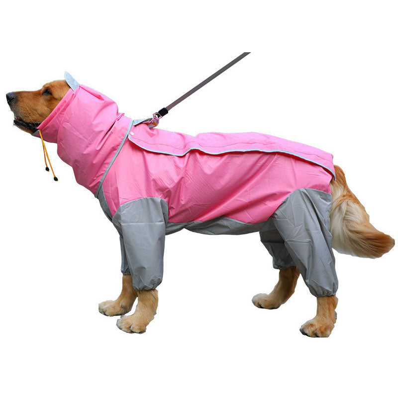 KFX-2428221 All-Weather Four-Legged Pet Raincoat for Small to Large Dogs