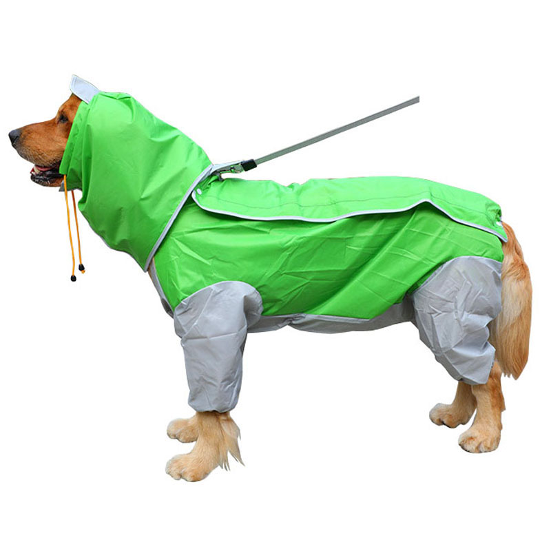 KFX-2428221 All-Weather Four-Legged Pet Raincoat for Small to Large Dogs