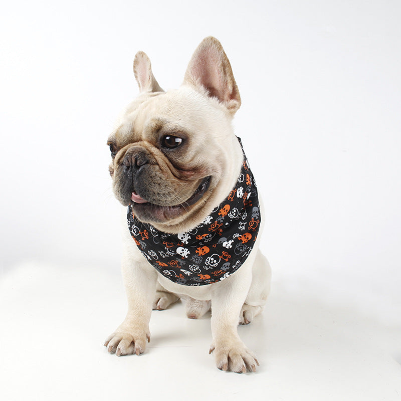 KFX-2433213 Christmas Triangle Scarf Bib for Medium and Large Dogs, Canvas Saliva Towel