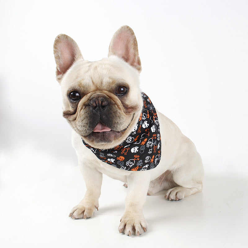 KFX-2433213 Christmas Triangle Scarf Bib for Medium and Large Dogs, Canvas Saliva Towel