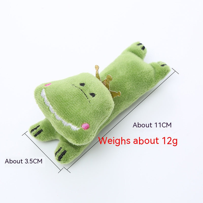 KFX-2435261 Catnip Plush Toy Assortment - Green Frog, Blue Cat, Pink Rabbit, Sunglasses Cat, Brown Bear