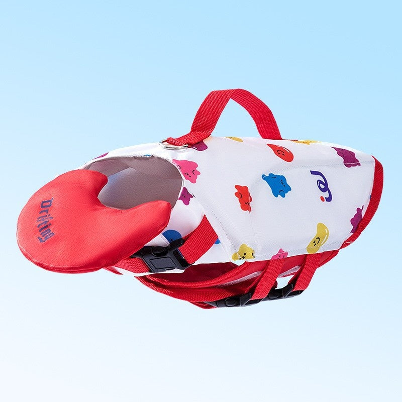 KFX-2436157 Cute Cartoon Dog Life Vest for Swimming, Durable Cloth, Various Sizes Available (XS-XXL)