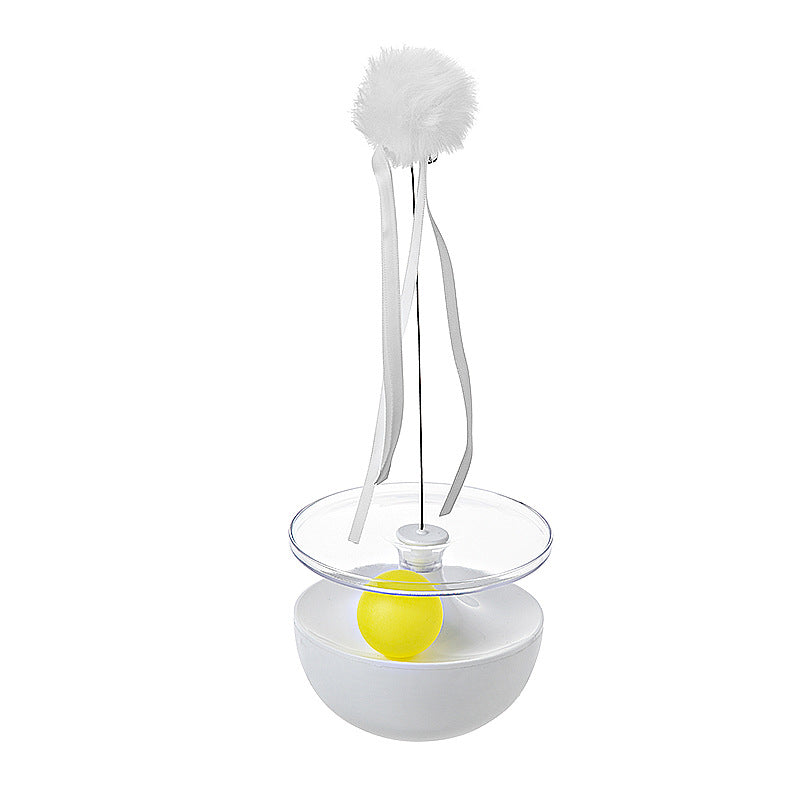 KFX-2436413 Self-Balancing Cat Tumbler Toy - Interactive Fun for Cats in White, Green, and Pink