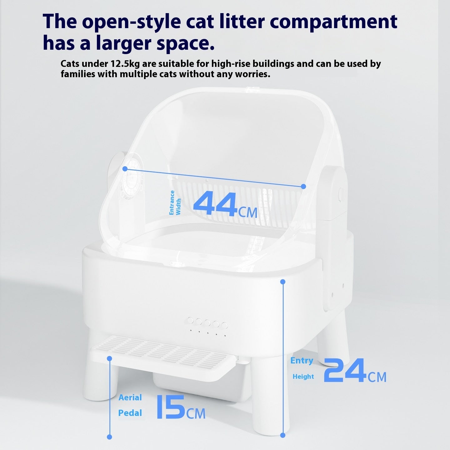 KFX-2437053 Fully Automatic Intelligent Litter Box with WiFi Connectivity - Oversized Design for Maximum Comfort and Convenience