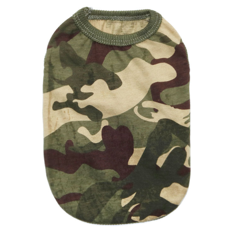 KFX-2439741 Cotton Camouflage Dog Vest for Spring and Summer in Yellow, Green, and Khaki