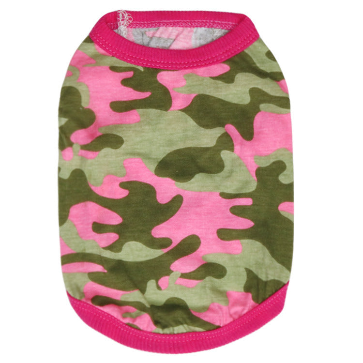 KFX-2439741 Cotton Camouflage Dog Vest for Spring and Summer in Yellow, Green, and Khaki