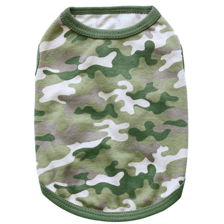 KFX-2439741 Cotton Camouflage Dog Vest for Spring and Summer in Yellow, Green, and Khaki