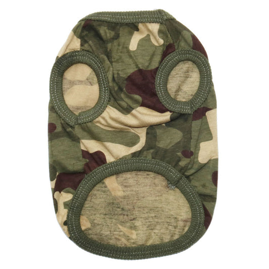 KFX-2439741 Cotton Camouflage Dog Vest for Spring and Summer in Yellow, Green, and Khaki